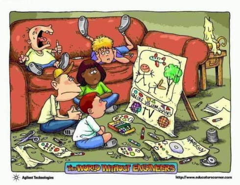 mundo sem engenheiro cartoon
