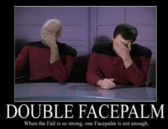 facepalm startrek dois personagens do star trek com maos ao rosto expressando indignacao