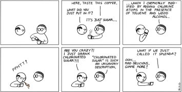 acucar splenda cartoon de quimica sobre o acucar splenda